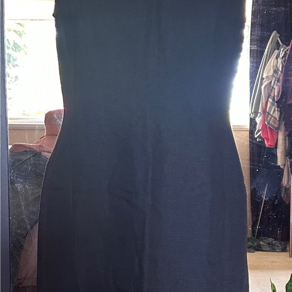 Black Linen Dress - Picture 2 of 4